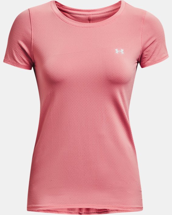 Women's HeatGear® Armour Short Sleeve, Pink, pdpMainDesktop image number 4